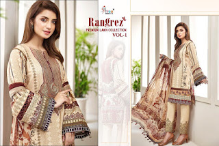 Shree fab Rangrez Premium Lawn pakistani Suits