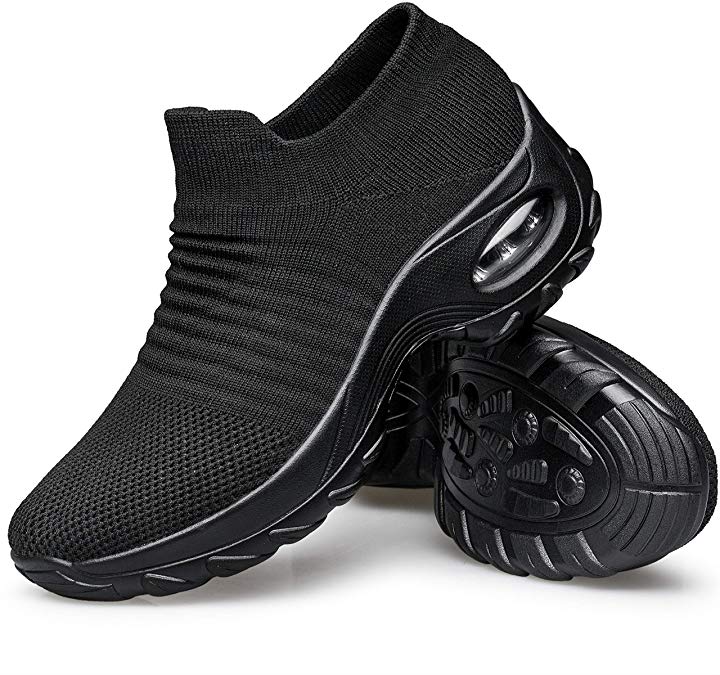 Women's Walking Shoes Sock Sneakers Mesh Slip On Air Cushion Lady