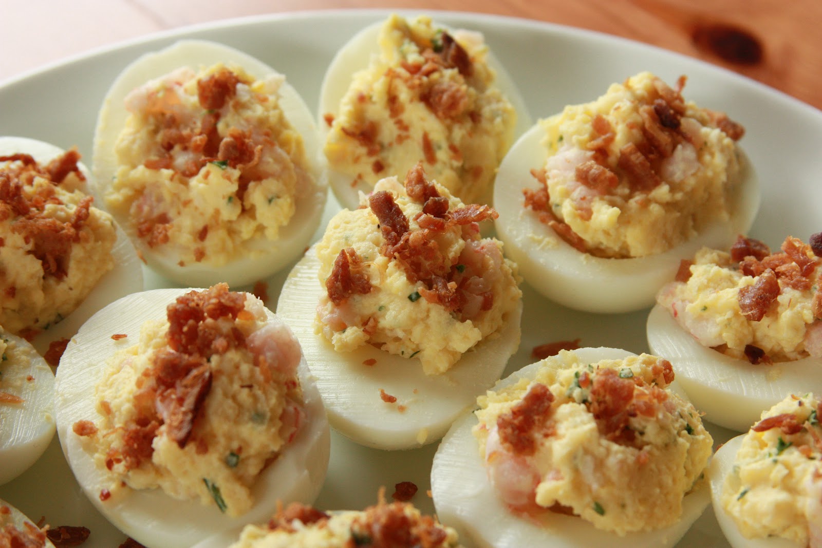 Front Burner Shrimp and Bacon Deviled Eggs