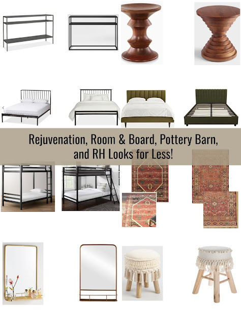 Rejuvenation, Room & Board, Pottery Barn, and World Market Looks for Less