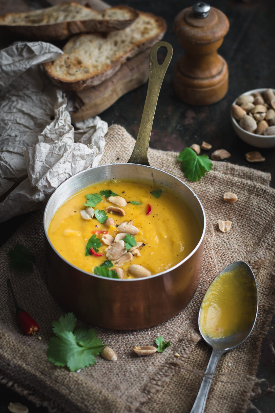 Chic, Chic, Chocolat Soupe de butternut au beurre de cacahuètes