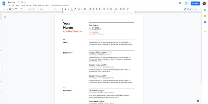 Beste cv-sjablonen voor Google Documenten om professionele cv's te maken