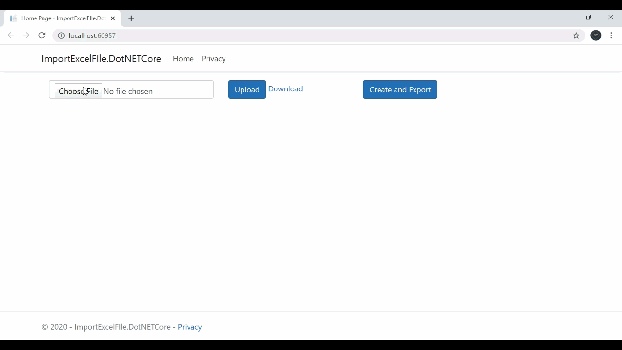 Application output screenshot