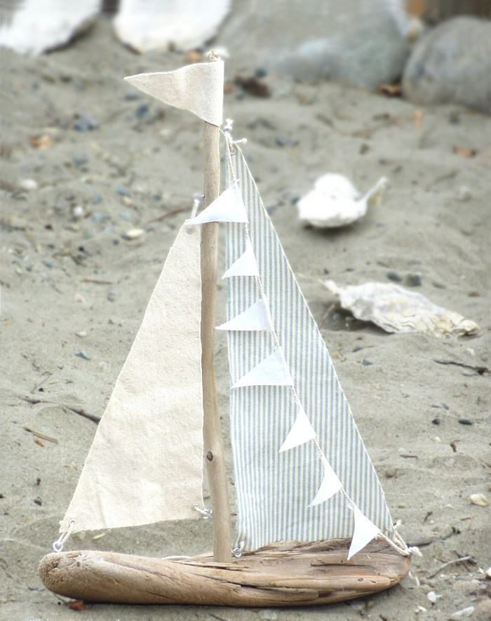 Paso a paso velero de madera y tela proyecto creativo verano familia niños manualidades diy playa mar vacaciones decoración