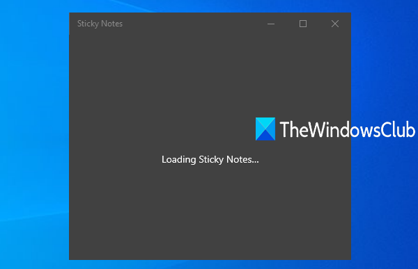 ติด กำลังโหลด Sticky Notes