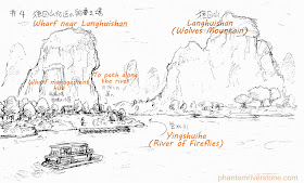 Concept sketch: "Wharf Near Langhuishan"