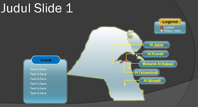 image: Slide 1 Template PPT Peta Kuwait