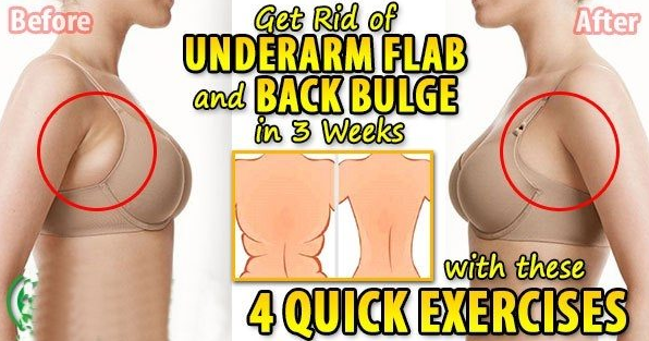 Get Rid Of The Back Fat And Underarm Flab With These 4 Quick Exercises! 