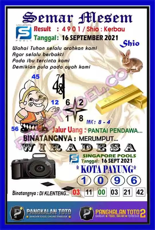 Prediksi Syair Sgp 16 September 2021 Pangkalantoto