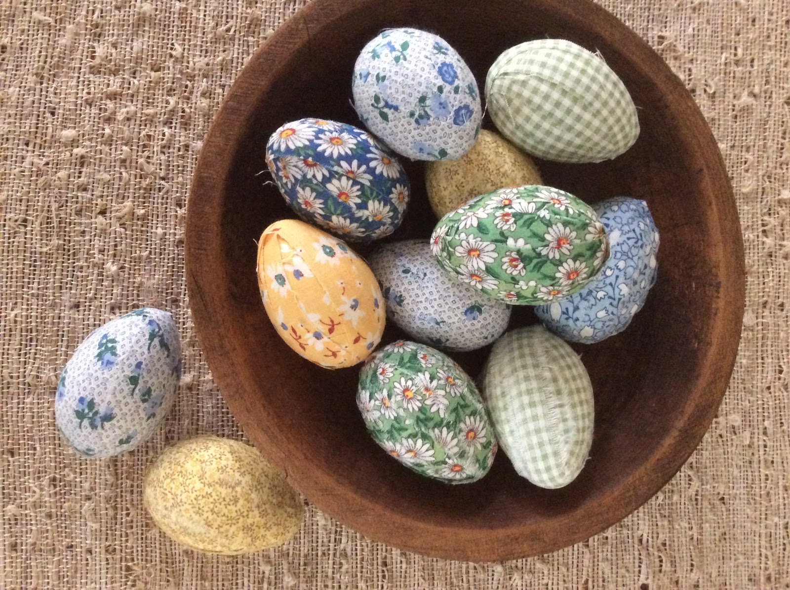 Fresh Vintage by Lisa S Fabric Covered Eggs