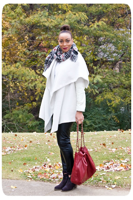 Vogue 8696 White Blanket Coat - Erica B - DIY Style!