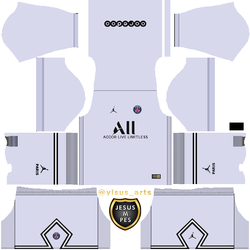 Para Dream League Soccer 2019 Dls 19 Kit Psg Escudo Camiseta De