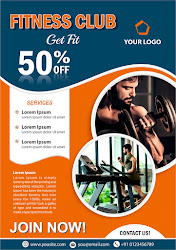gym poster cdr template a4 flyer