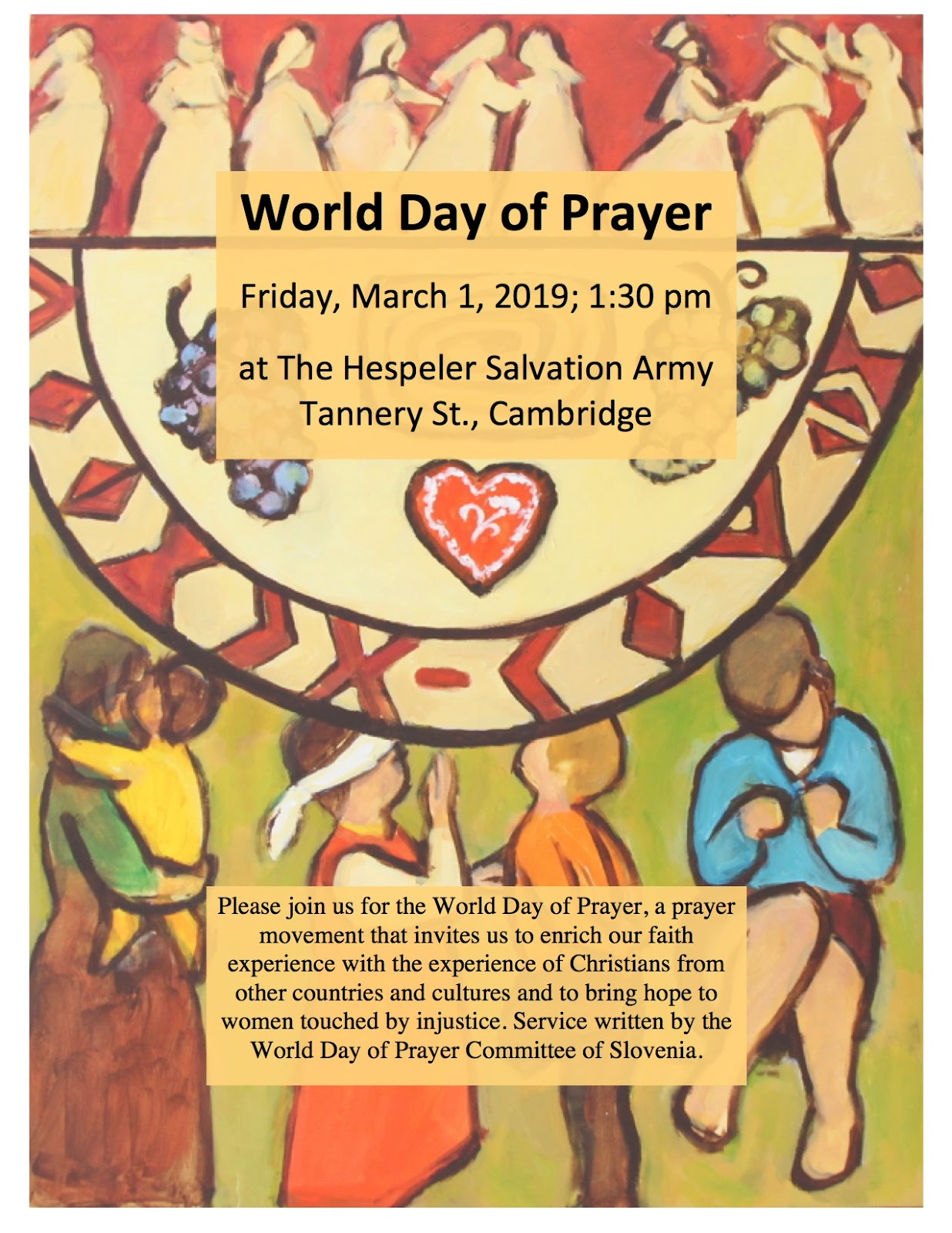St. Andrew's Hespeler Presbyterian Church World Day of Prayer, March 1st.