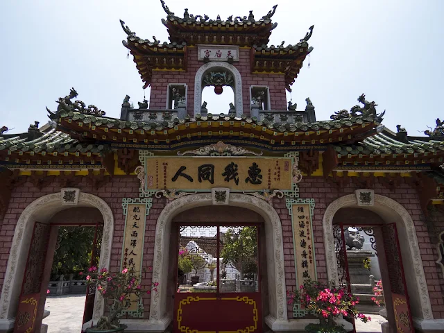 Temple gate in Hoi An Vietnam