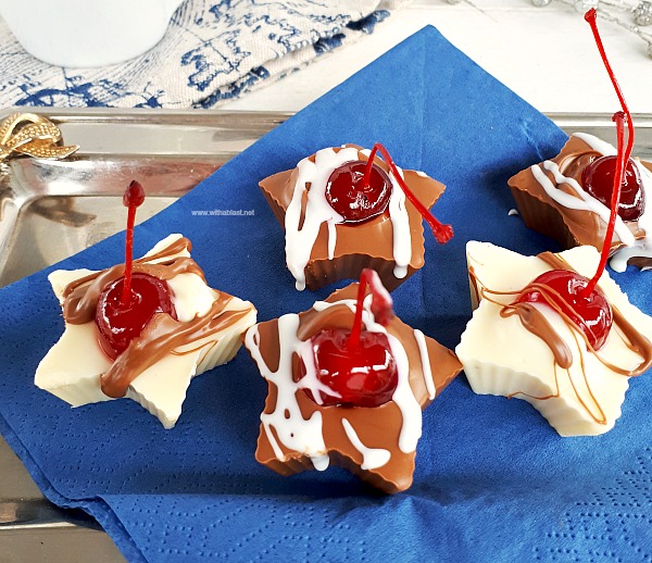 Inexpensive, elegant sweet cherry chocolate treats to add to a sweet party platter and they make great gifts as well!