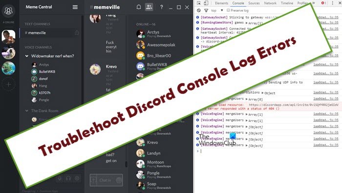 Discord Console-logboek