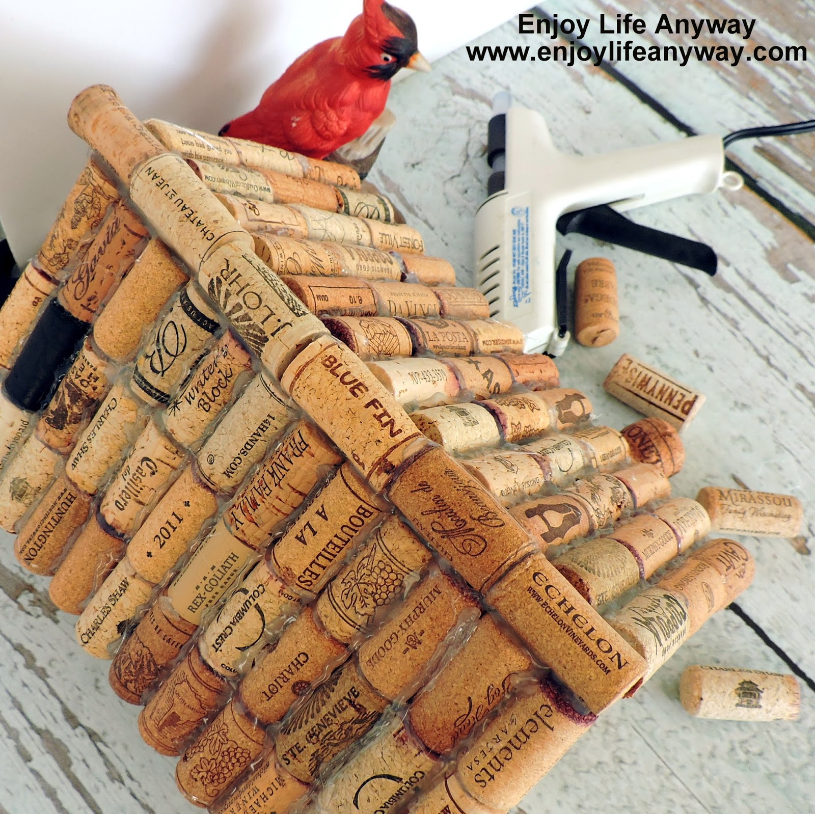Enjoy Life Anyway How To Build A Bird House With Used Wine Corks