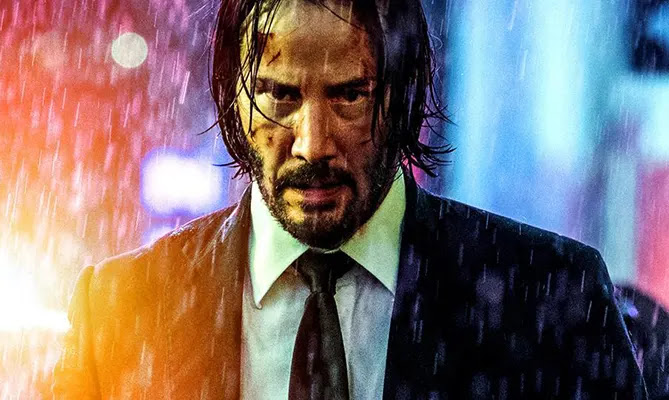 Keanu Reeves as John Wick in the movie