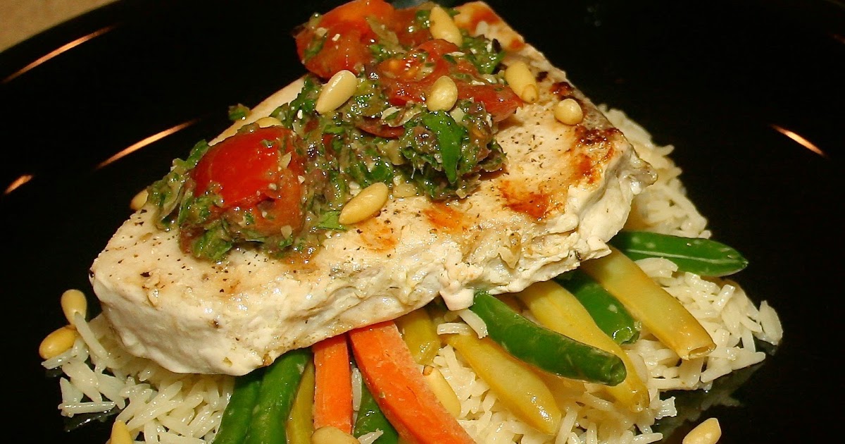 Points In My Life Swordfish Steak with KalamataBasil Tapenade