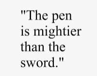 The pen is mightier than sword image