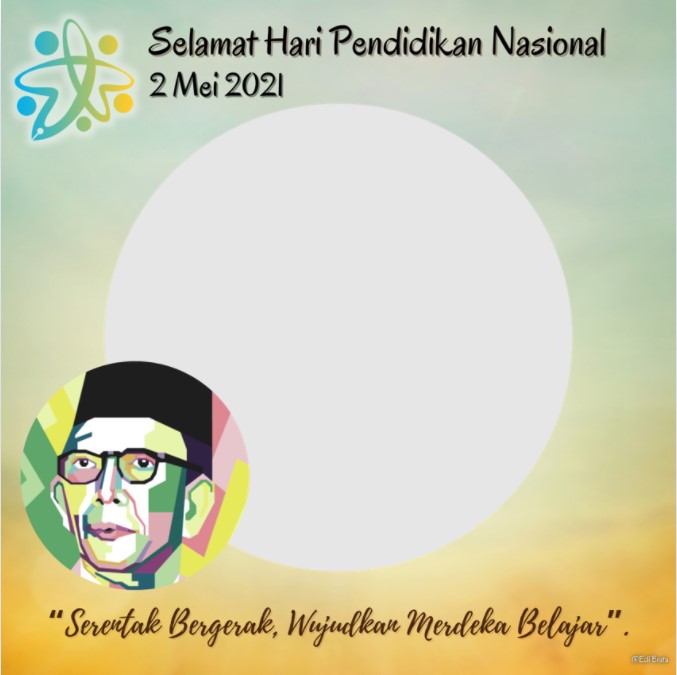 Twibbon sederhana Hari Pendidikan Nasional 2021