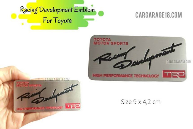 Racing Development Emblem For Toyota