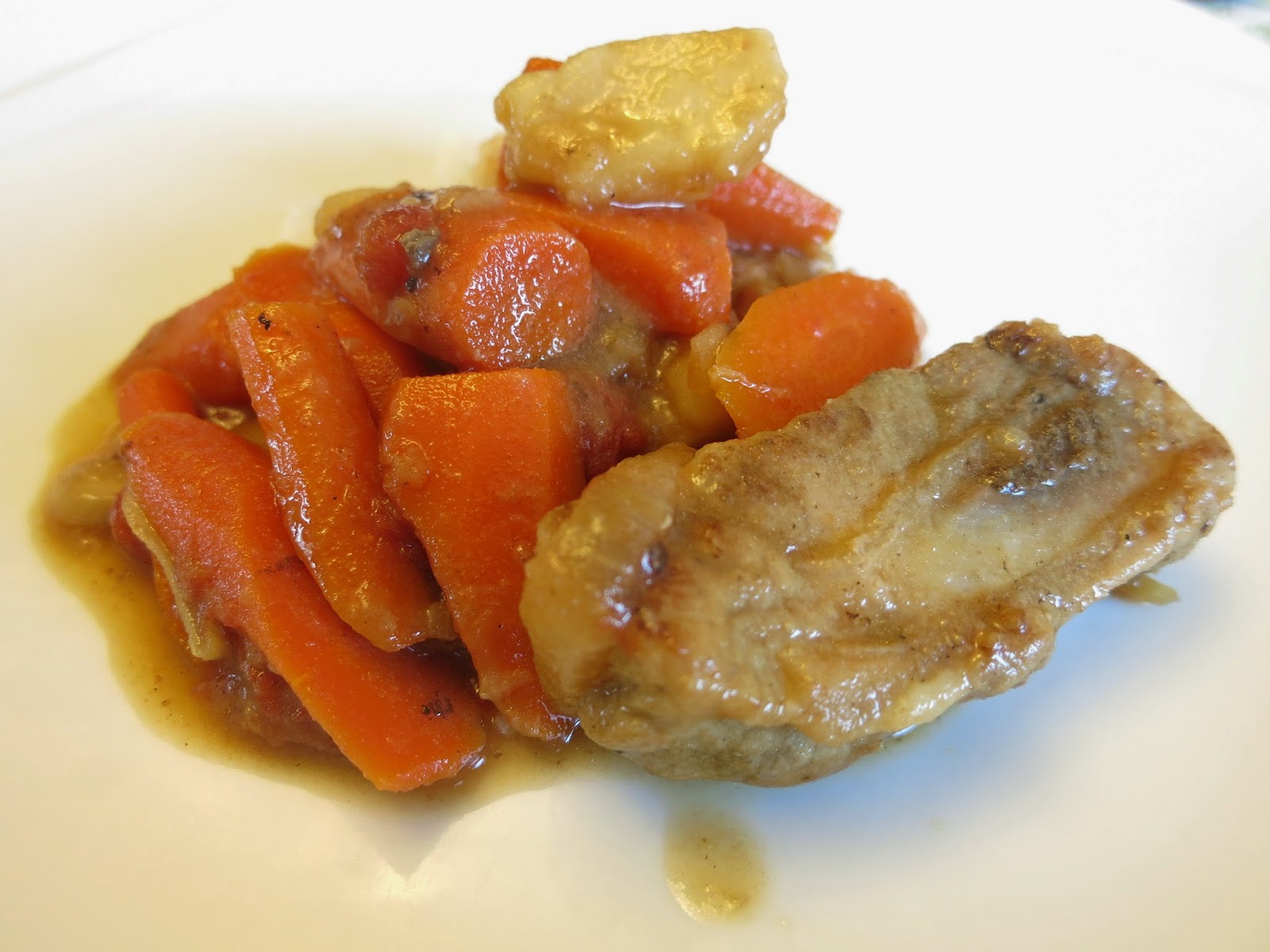 pieces of m Pork Stew + Carrots + Potatoes! [FOOD]