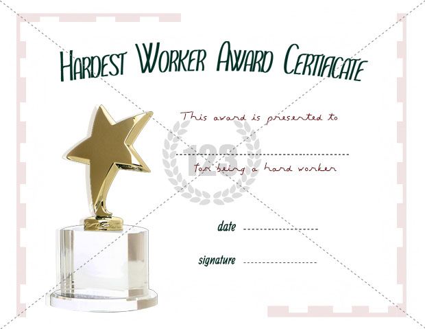 Hard Worker Certificate Template Letter Template Hard Worker Certificate Template Letter Template