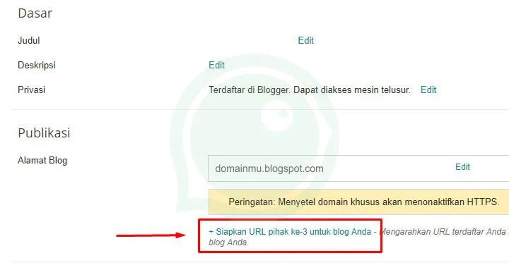 panduan lengkap cara setting domain .com pada blogger.com