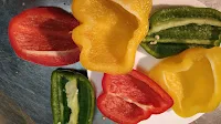 3 types of bell pepper slice Food Recipe Dinner ideas