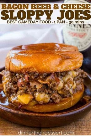 Bacon, Beer And Cheese Sloppy Joes