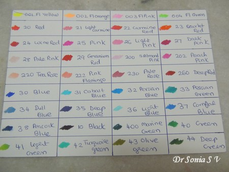 Zig Clean Color Real Brush Pens Color Chart