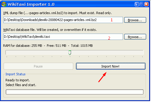 Import first. WIKITAXI Importer 1.3.1. Дамп базы данных. WIKITAXI на русском.