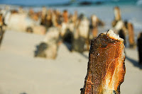 Rusty Barge Remains on Bachas Beach