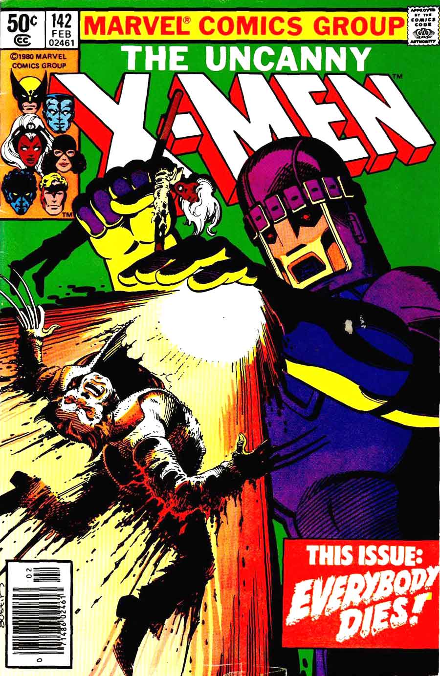 X-men v1 #142 marvel comic book cover art by John Byrne