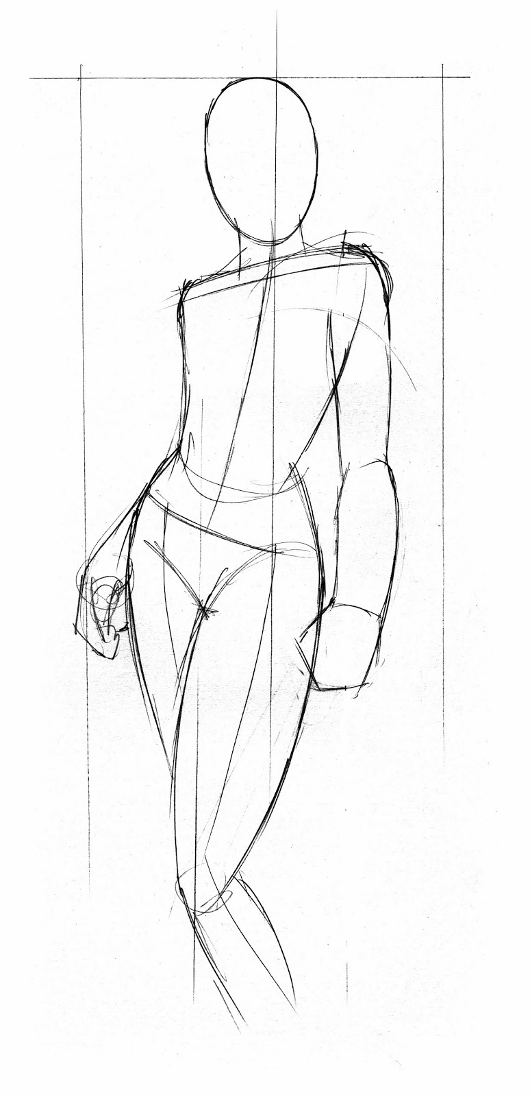Female Body Figure Drawing ~ Drawing Figure Body Fashion Upper Female Outline Sketch Torso