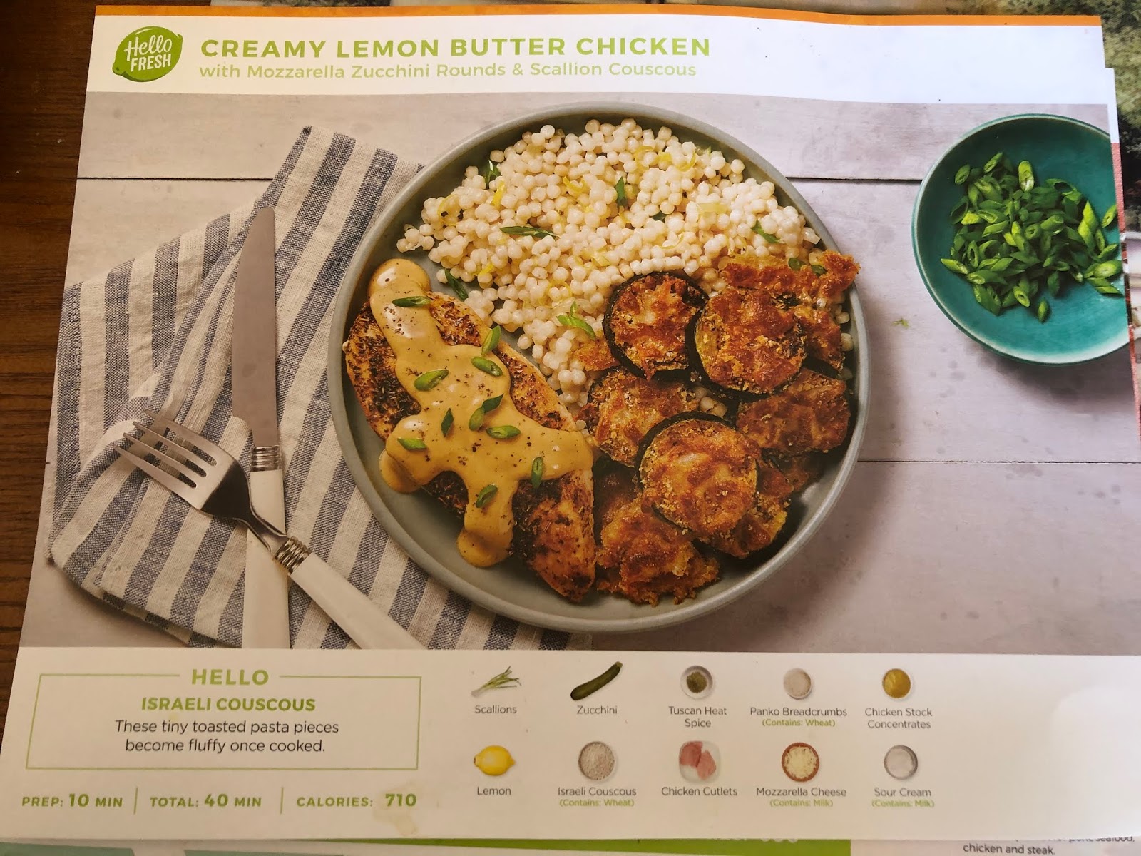 Creation Station by Melissa Hello Fresh Creamy Lemon Butter Chicken Recipe