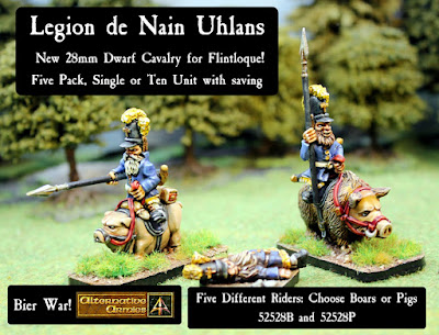 Legion de Nain Uhlan Cavalry on Boars and Pigs released for Flintloque