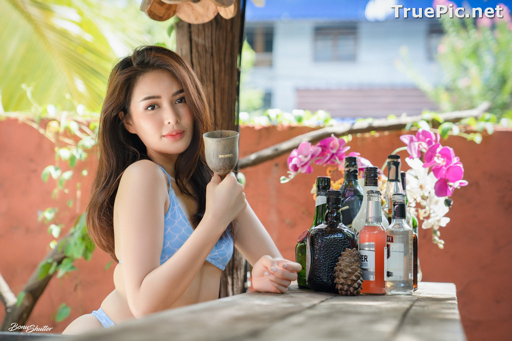 Image Thailand Model - Poompui Tarawongsatit - Summer Blue Bikini Set - TruePic.net - Picture-45
