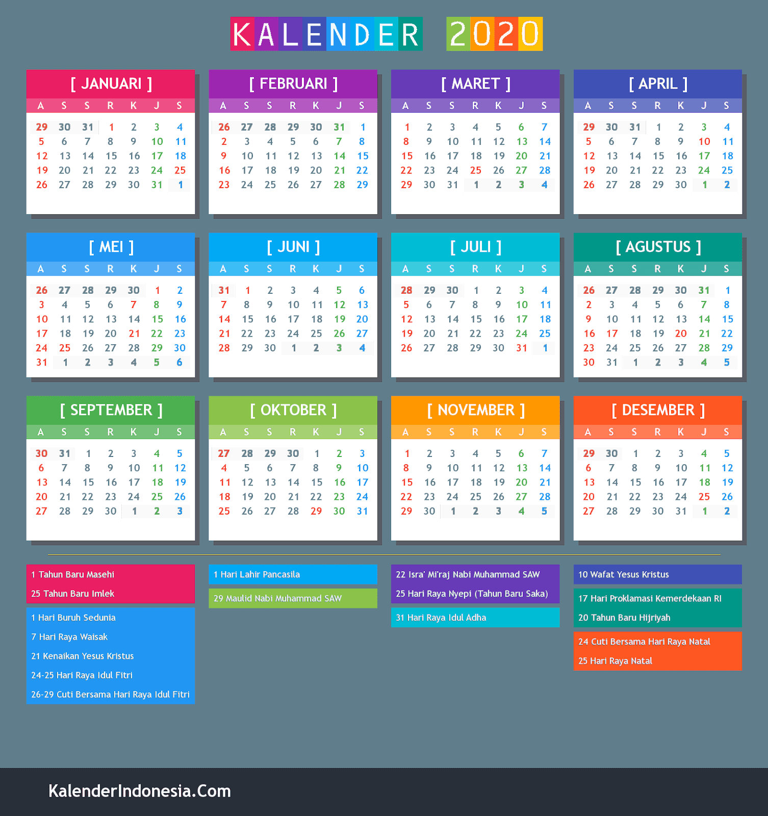 Kalender Indonesia 2020 - Kalender Indonesia