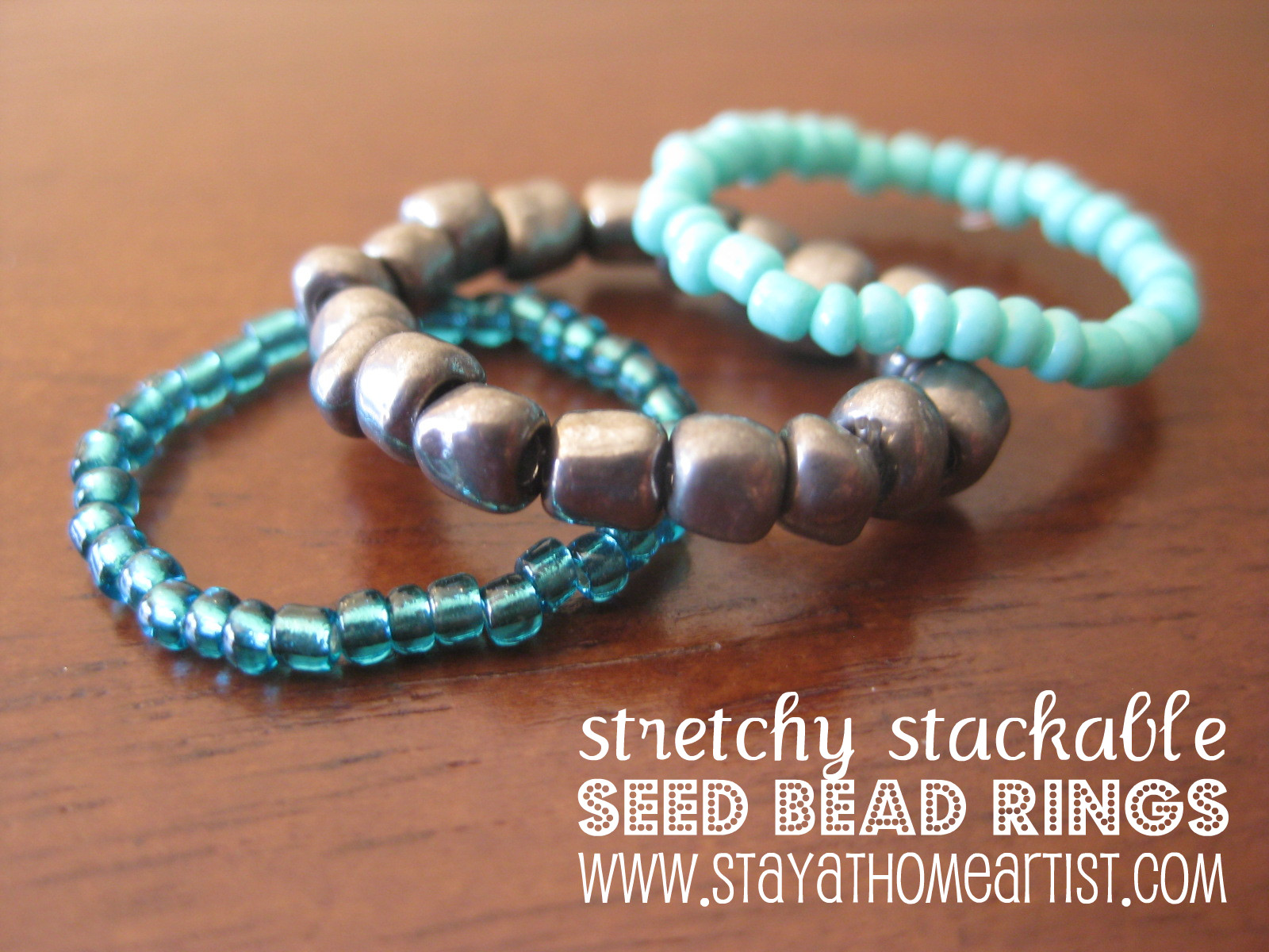 How To Make A Beaded Stretch Ring - Running With Sisters