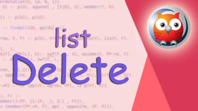 كود برولوج لحذف عنصر من القائمة | delete variable from list in prolog code