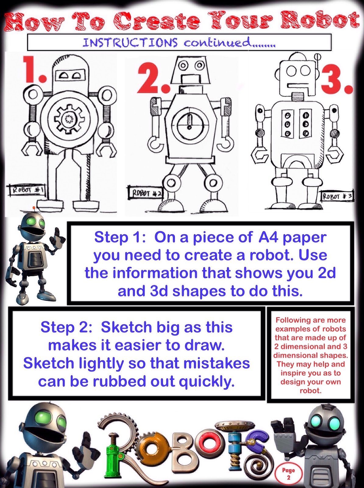Art And Maths How To Draw A Robot