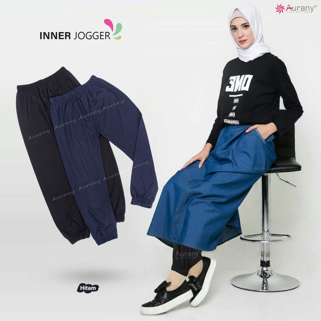 Fashion Muslimah Inner Jogger Dewasa by Aurany