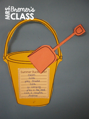 Cute! Summer bucket list craftivity- students share what they hope to do over summer break.