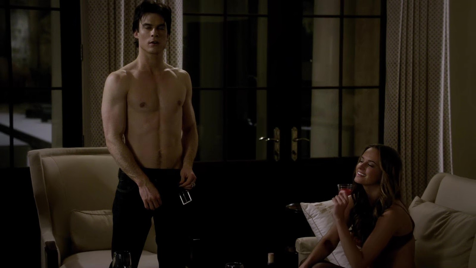 Ian Somerhalder shirtless in The Vampire Diaries 1-21 "Isobel" 