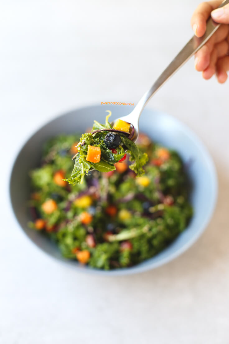 Vegan kale salad | danceofstoves.com #vegan Vegan kale salad | danceofstoves.com #vegan