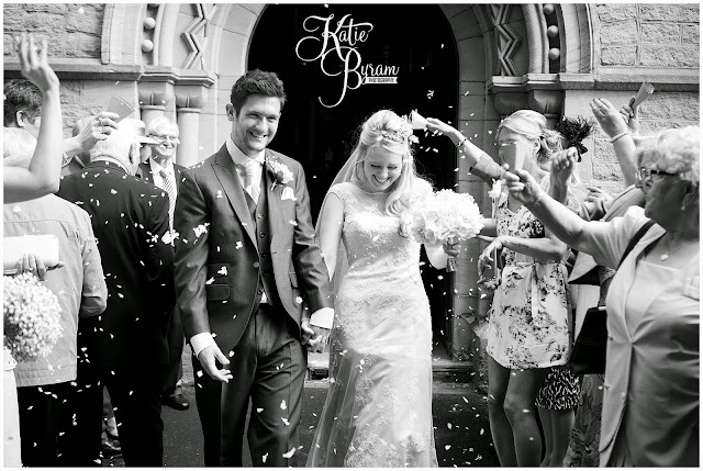 confetti, black and white confetti photo, high house farm brewery, northumberland, high house farm wedding, katie byram photography, healey barn, newcastle wedding photographer, coco luminaire