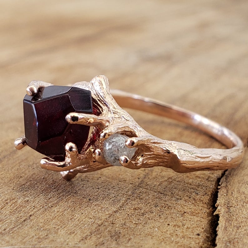 17 Raw Stone Engagement Rings That Will Appeal To The Offbeat Bride Huffpost Life